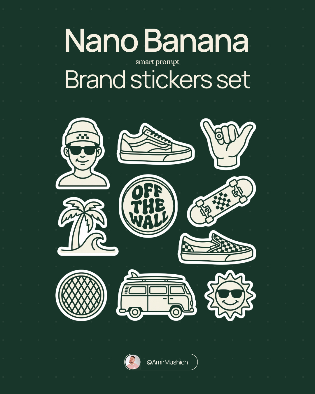Brand sticker sheet vector set: GPT Image 2 prompt AI image prompt example