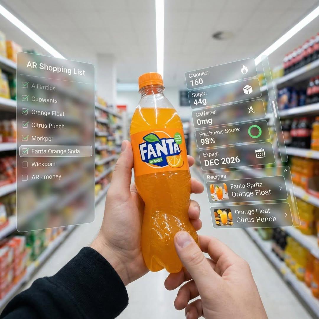 Fanta supermarket AR POV: GPT Image 2 prompt AI image prompt example