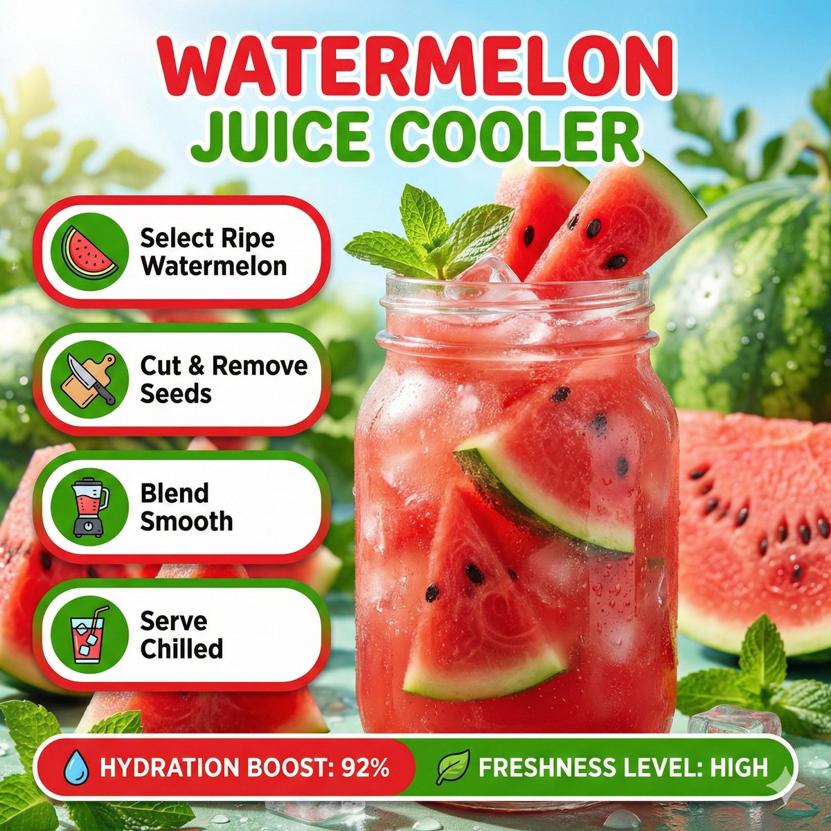 Watermelon juice infographic: GPT Image 2 prompt AI image prompt example