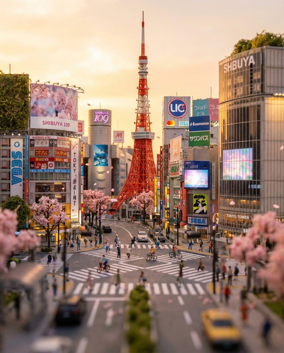 Tilt-shift Tokyo diorama: GPT Image 2 prompt AI image prompt example