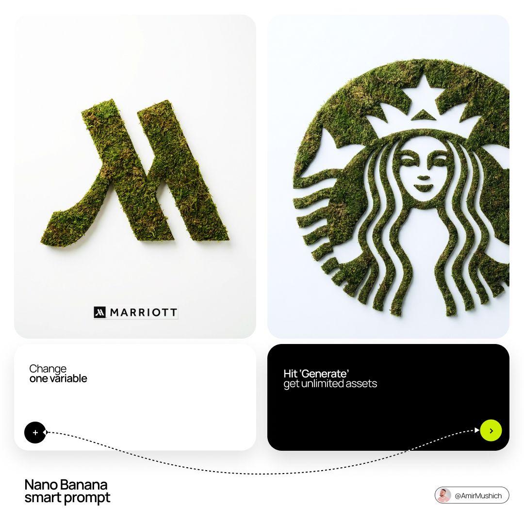 Moss-textured logo artifact: GPT Image 2 prompt AI image prompt example