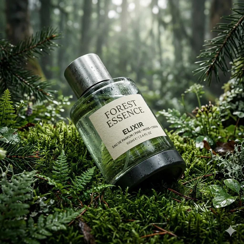 Forest moss perfume macro: GPT Image 2 prompt AI image prompt example