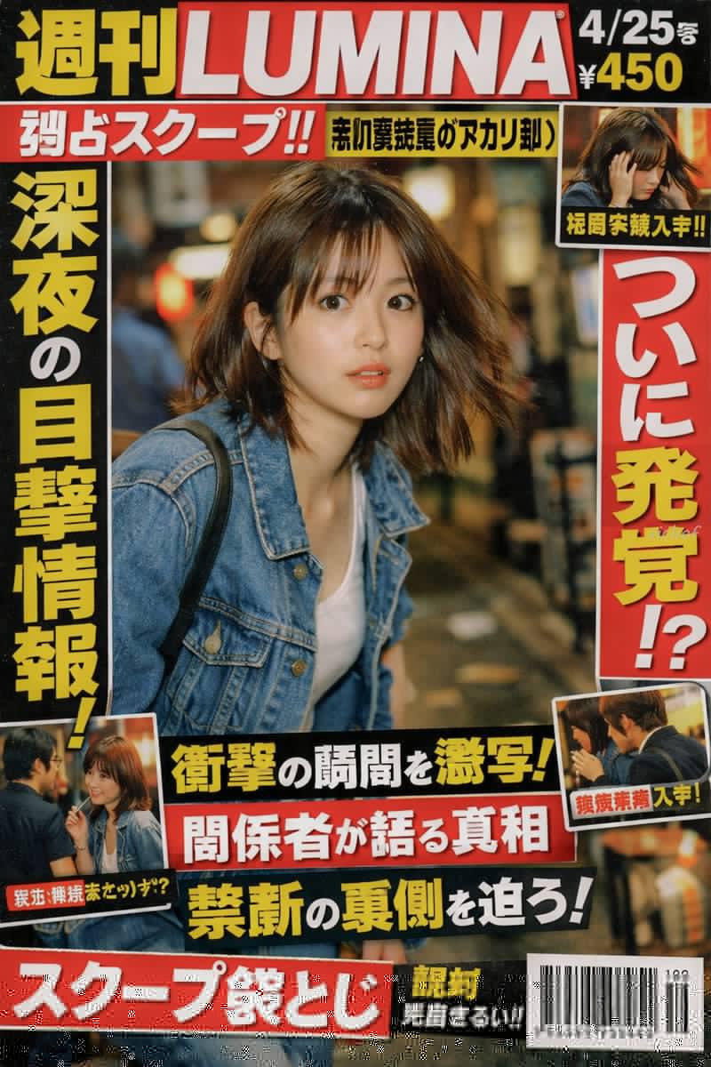 日本小报杂志封面 AI image prompt example