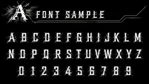 Alphanumeric font catalog prompt AI image prompt example