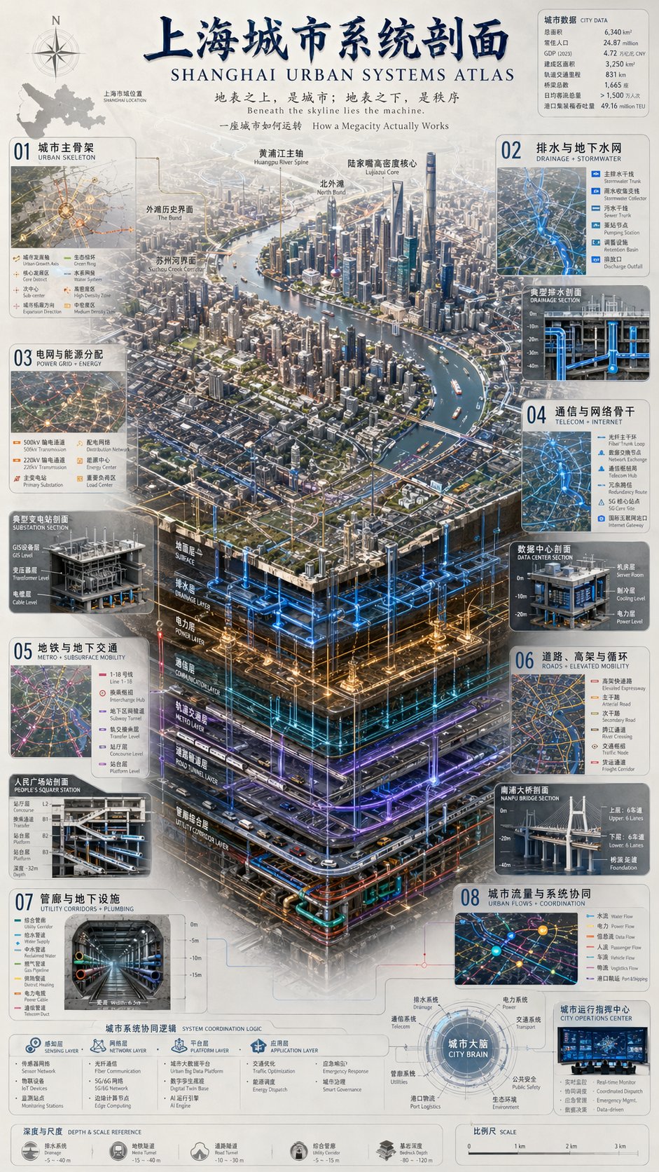 3D Urban Systems Atlas Infographic AI image prompt example