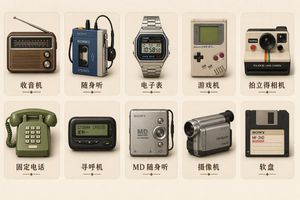 Vintage Skeuomorphic Icon Set AI image prompt example
