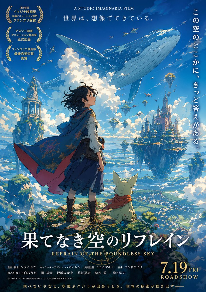 架空のアニメ映画のポスターをGPT image2で作成。 AI image prompt example