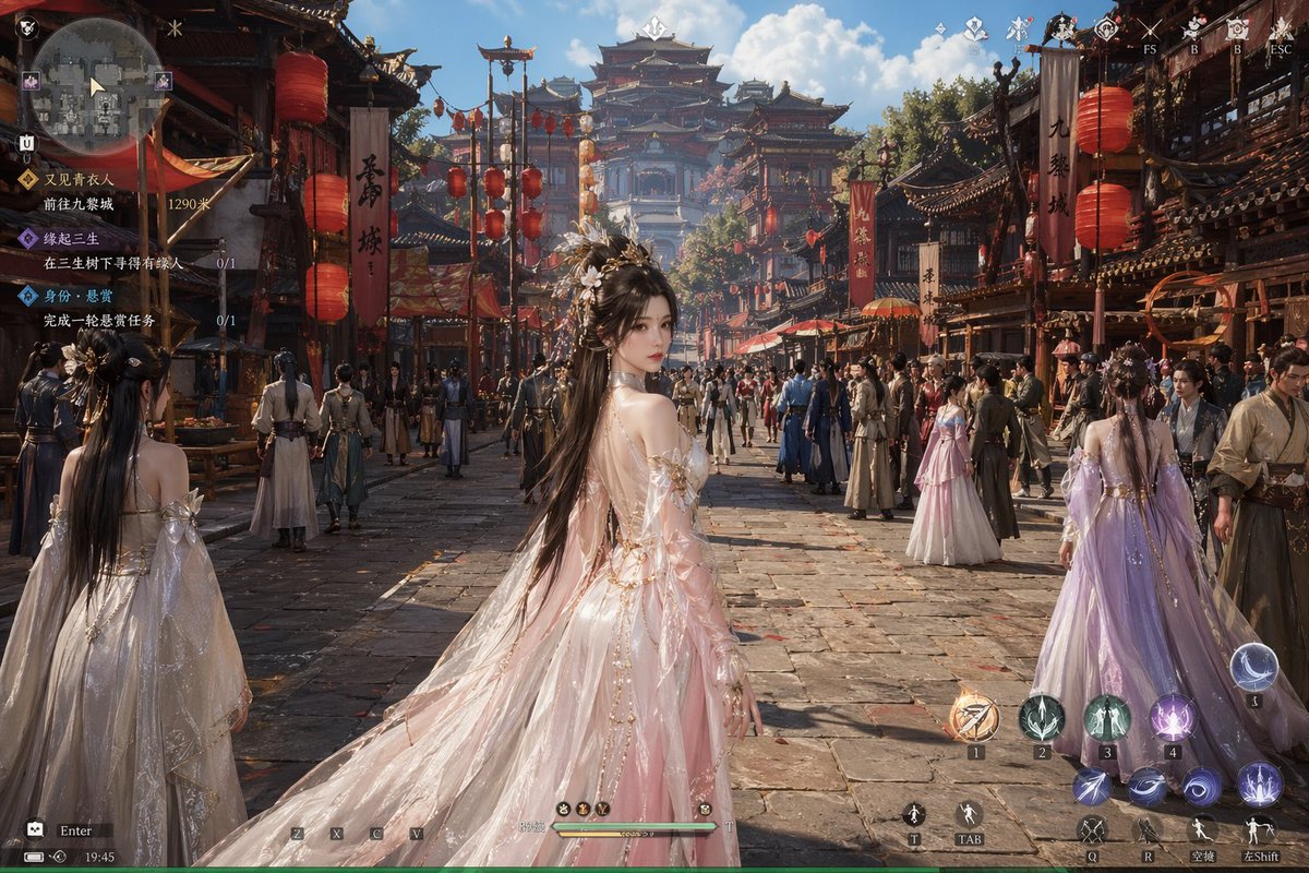 古风仙侠 AI image prompt example