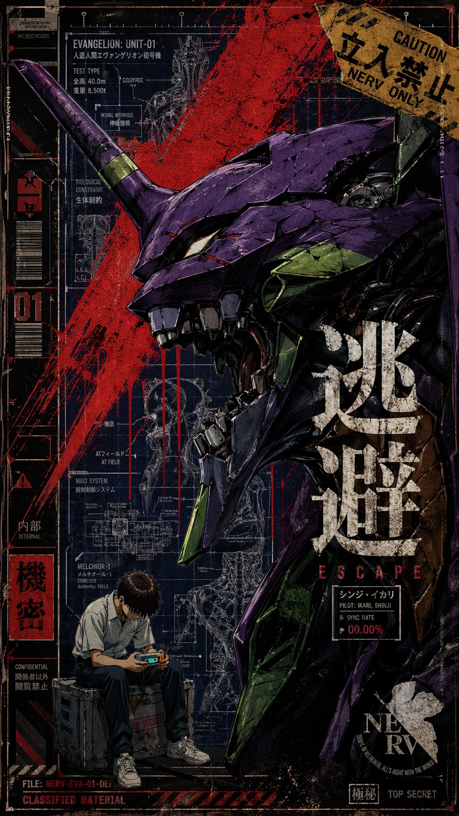 暗黑漫画风怪物海报 AI image prompt example
