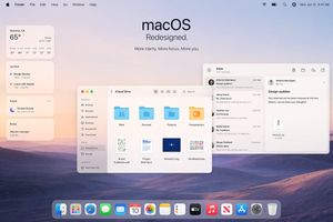 Apple macOS 重新设计宣传样机 AI image prompt example