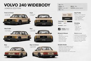 宽体 Volvo 240 规格项目 AI image prompt example