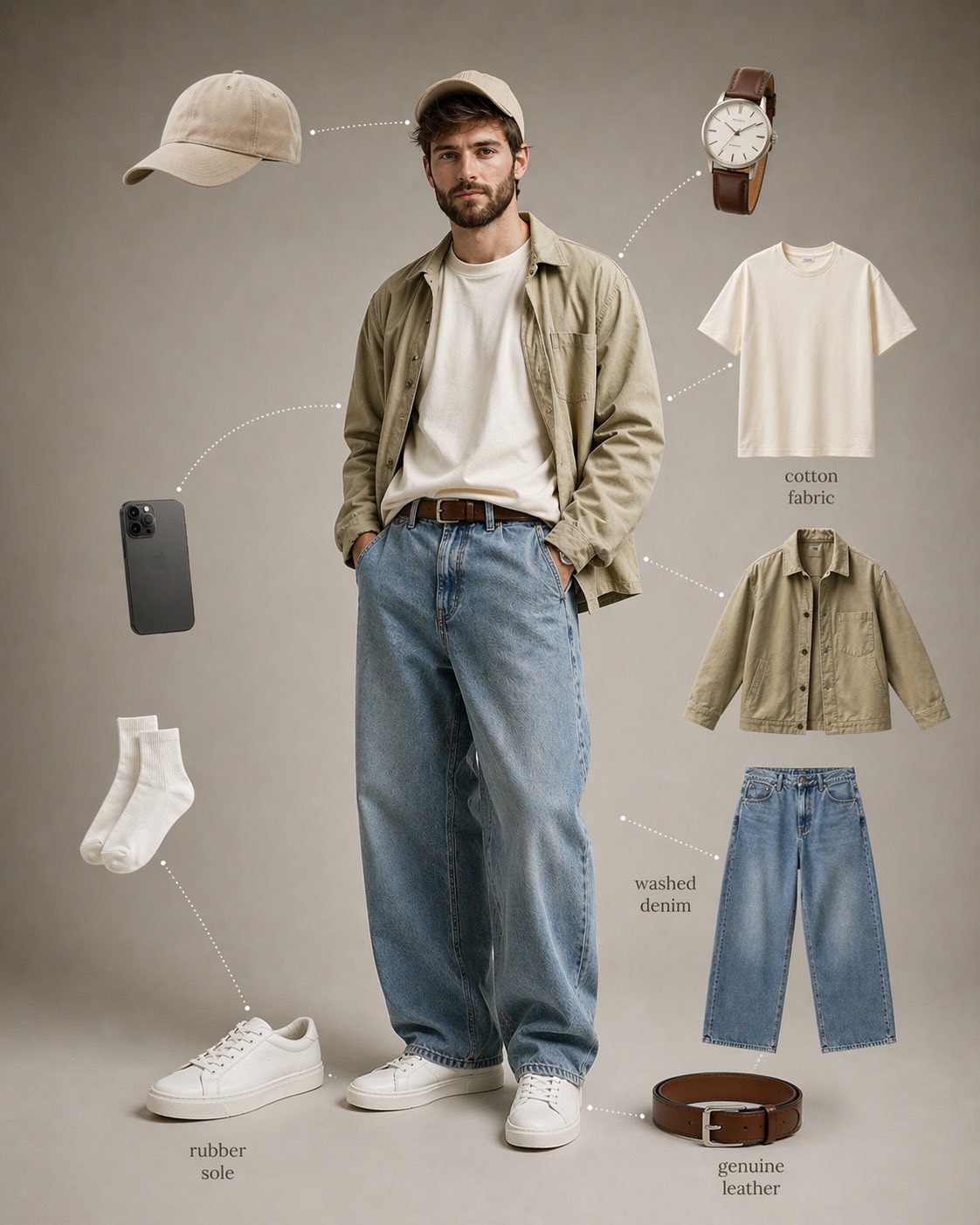 AI Fashion Infographic AI image prompt example