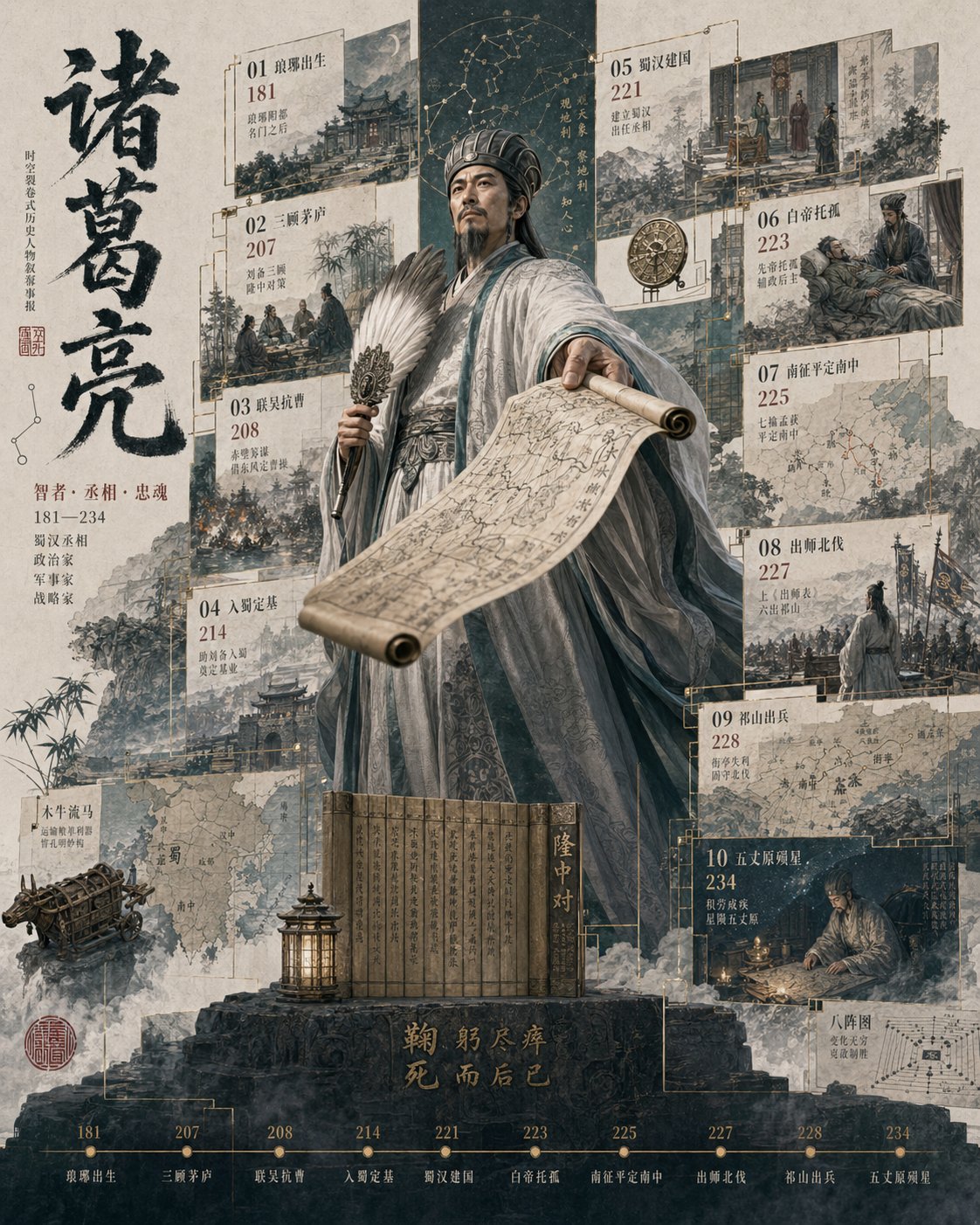 3D historical figure breakout biography poster: GPT Image 2 prompt AI image prompt example