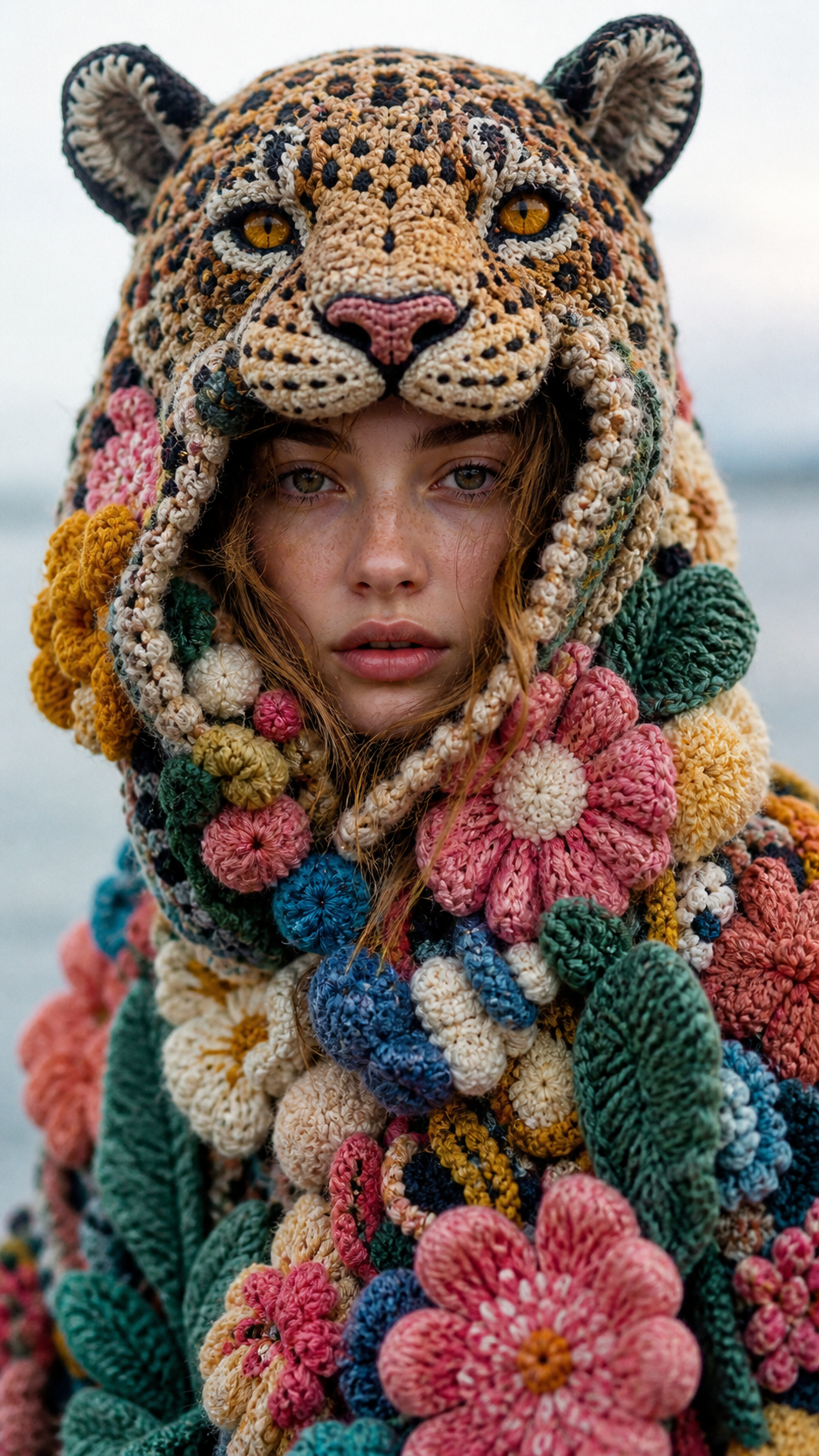 A hyper-realistic, high-fashion editorial portrait of [MAIN_SUBJECT], captured … AI image prompt example