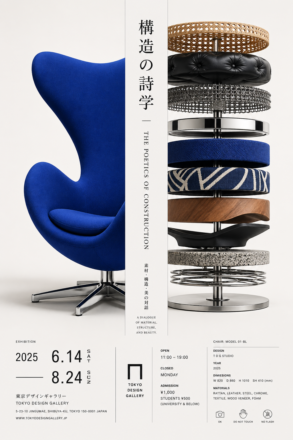 An experimental [MOOD] editorial poster design that utilizes a high-concept dec… AI image prompt example