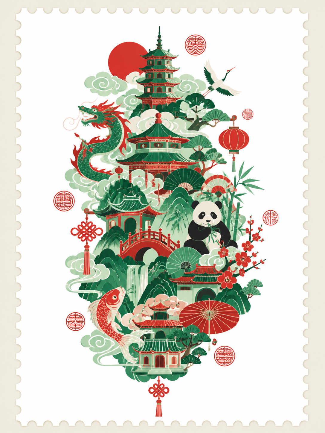 A highly detailed, flat vector illustration in a modern graphic design travel p… AI image prompt example