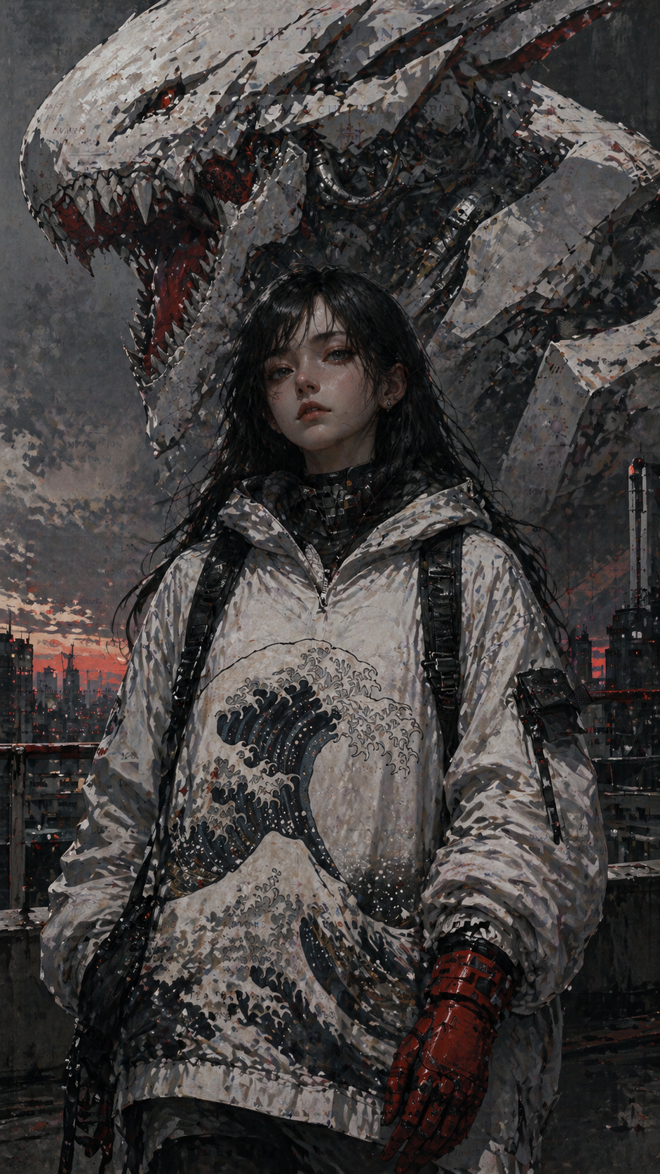 A [CAMERA_ANGLE] painting with a traditional illustration texture, rendered in … AI image prompt example