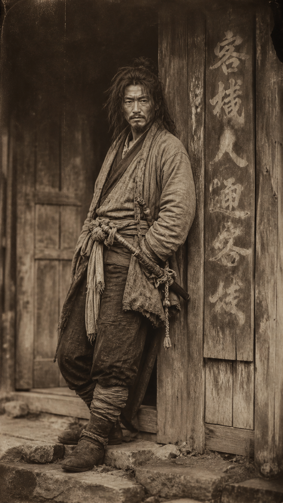 A highly detailed vintage 19th-century photography style image, resembling an a… AI image prompt example
