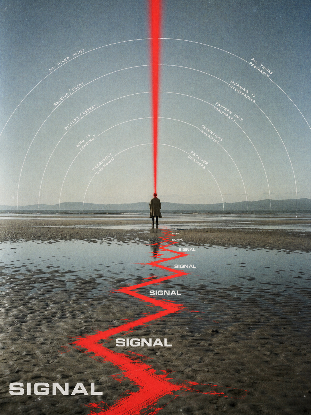 A surreal, conceptual editorial graphic design blending lo-fi environmental pho… AI image prompt example
